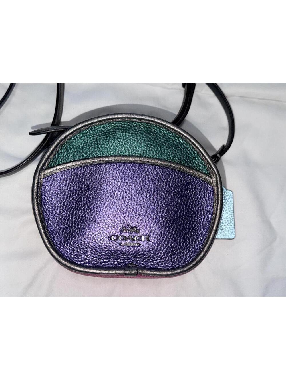 Coach Canteen Bag in Metallic Colorblock Leather